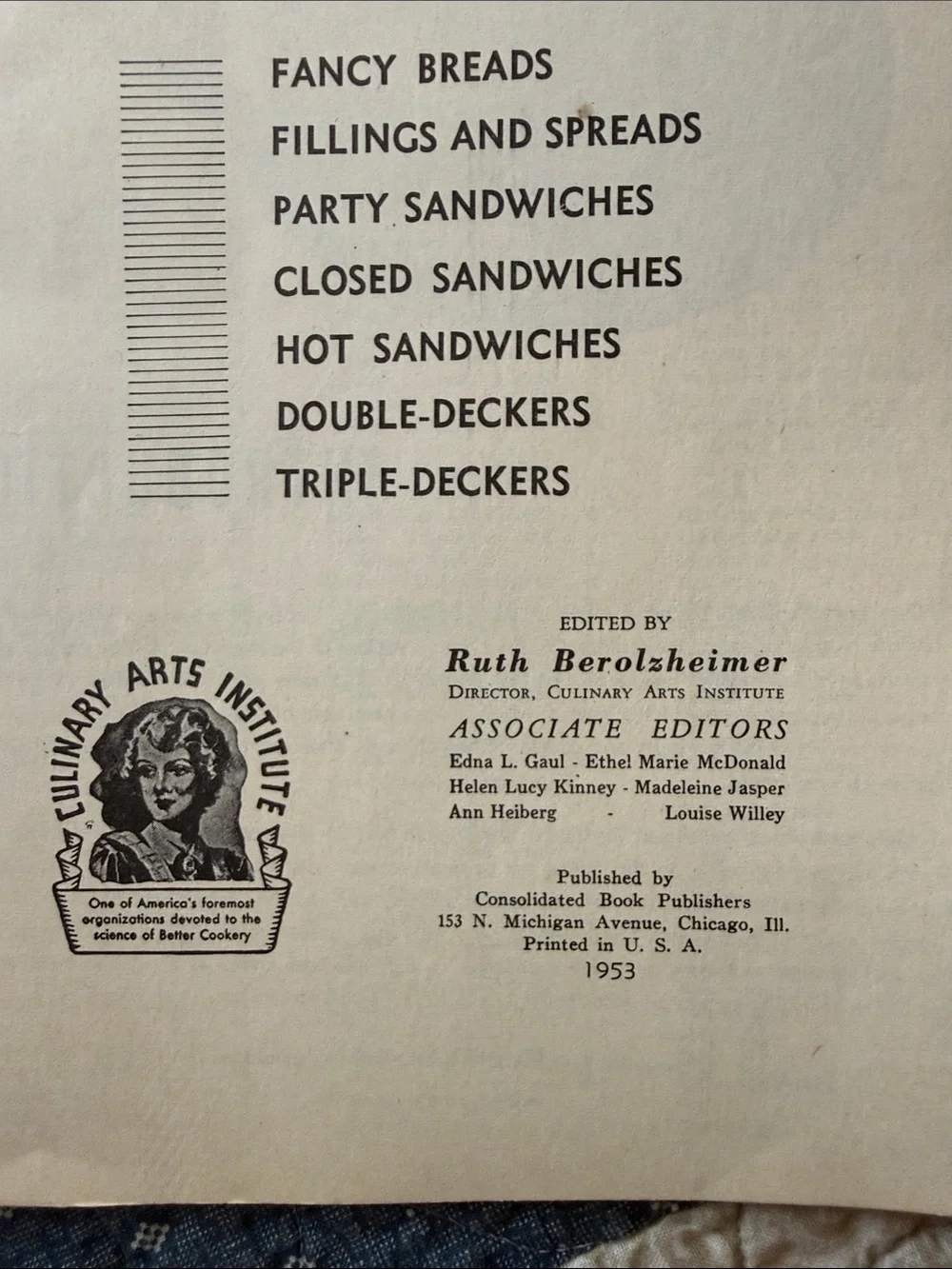 1953 Vintage Cookbook Lot Salads & Sandwiches Mid Century